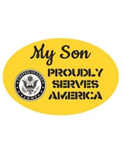 My Son Proudly Serves America Army Decal