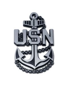 US Navy Anchor Chrome Auto Emblem