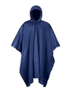 Navy Blue Military Style Rip-stop Wet Weather Poncho 