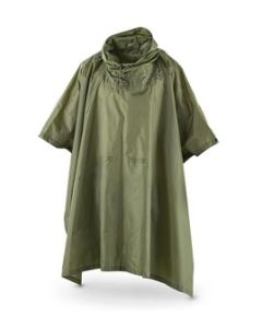 OD Green Military Style Ripstop Poncho