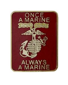 Once A Marine Always A Marine Lapel Hat Pin