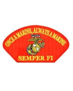 	USMC Once a Marine Always a Marine Semper Fi Patch 