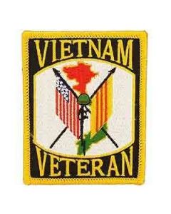 Vietnam Veteran Patch with South Vietnam Flag & US Flag