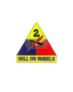 2nd Armored Division Hell on Wheels Pin
