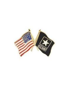 Army Star Logo Flag & US Flag Pin