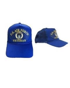 US Air Force Veteran Military Patch Mesh Cap