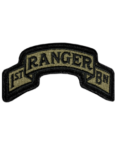 75th Ranger Regiment 1st Battalion Scroll Scorpion Patch with Fastener