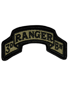75th Ranger Regiment 3rd Battalion Scroll Scorpion Patch with Fastener