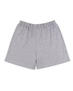 Grey Physical Shorts, Elastic Waistband, Poly/Cotton Blend - Training Shorts