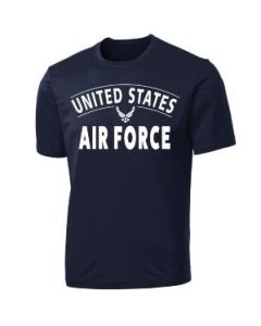 US Air Force T-Shirt with Wings Logo - Performance Blend