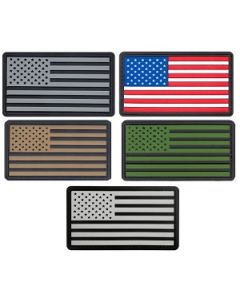 US Flag PVC Patch with Hook Fastener