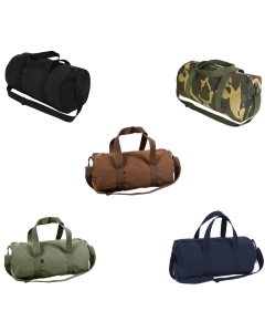 Canvas Shoulder Duffle Bag with Web Carry Handles - 24 Inch Duffel