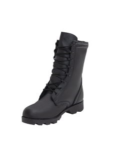 Black All Leather Combat Boot