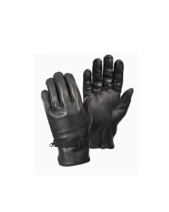 D-3A Black Leather Gloves