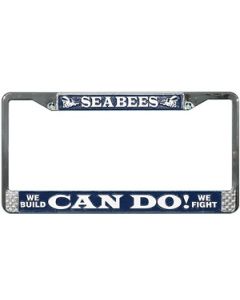 US Navy Seabees Can Do License Plate Frame