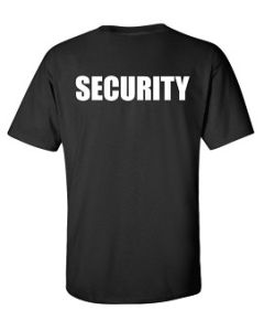 Black Security Shirt - Double Sided