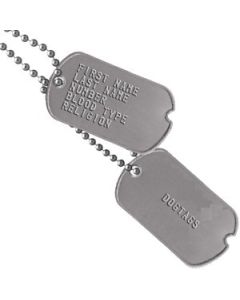 Stainless Steel Notched Dog Tag Set