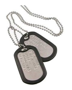 Personalized Military Dog Tag Kit - Stainless Silver 