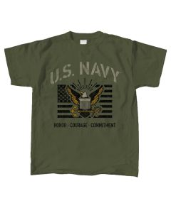 Navy Vintage Stencil T-Shirt