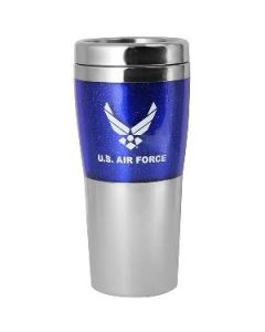 US Air Force 18oz Stainless Metallic Wrap & Logo Tumbler
