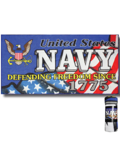 USA Waving Flag Navy Towel