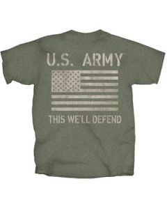 Military Army Tonal Flag Graphic Short Sleeve T-shirt