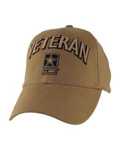 US Army Veteran Cap - Star Logo - Cotton - Coyote 