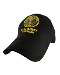 US Army Veteran Hat w Army Seal Logo