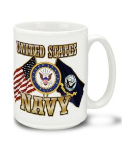 US Navy Cross Flags - 15oz Mug