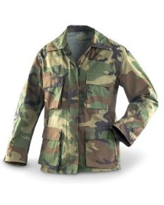 US GI Military Issue Used Woodland Camo BDU Shirts