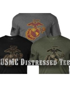 USMC Eagle Globe and Anchor 'Distressed' Men's T-Shirt