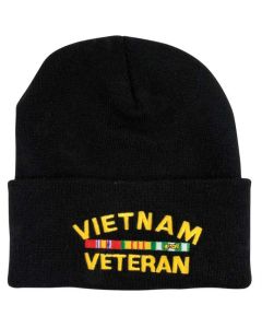 Vietnam Veteran Watch Cap with Ribbons