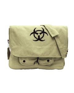 Vintage Canvas Paratrooper Bag w/ Bio-Hazard Symbol