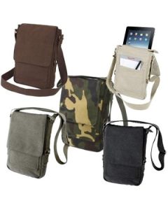 Vintage Canvas Military Tech Bag for Tablet or iPad