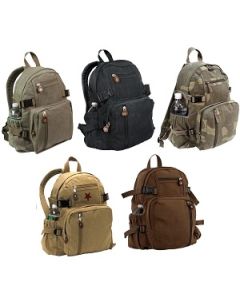 Mini Vintage Compact Canvas Military Style Backpack