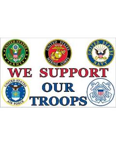 We Support Our Troops Flag