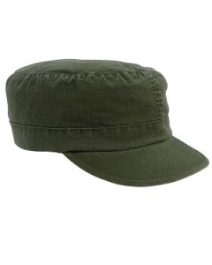 Womens Vintage Olive Hat 