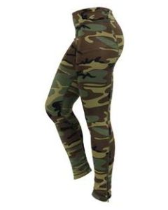 Camo Yoga Pants - Gym Leggings for Working Out, Ankle Zipper