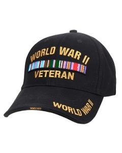 Deluxe World War II Veteran Service Ribbon Baseball Cap