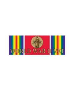 WWII Veteran Medal and Ribbon Sticker