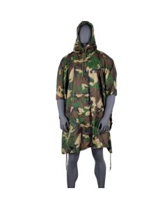 GI Style Wet Weather Poncho Woodland Camo