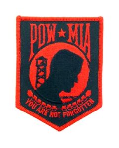 4” Red & Black Pow Mia Patch
