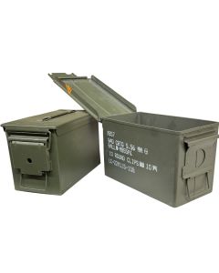 2-Pack US Military Surplus M2A1 .50 Caliber Ammo Can