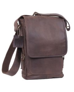 Brown Leather Military Tech Bag
