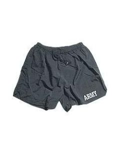 USED Black Army, 100% Nylon, ID Pocket, Key Pocket - PT Shorts
