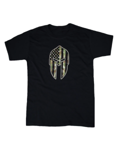 Kids Camo Spartan Flag T-Shirt