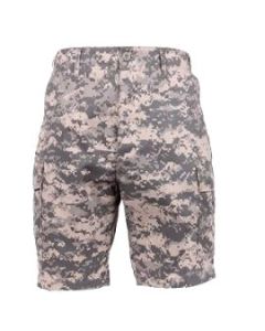 ACU Digital Camo, Button Fly, Adjustable Waist Tabs - BDU Shorts