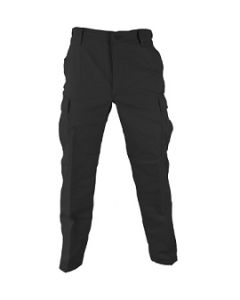 Black Poly Cotton Battle Ripstop BDU Pants