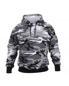 City Camo Fleece Lined Camo Pullover Hooded Sweatshirt