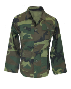 Kids Woodland Camo BDU Shirt